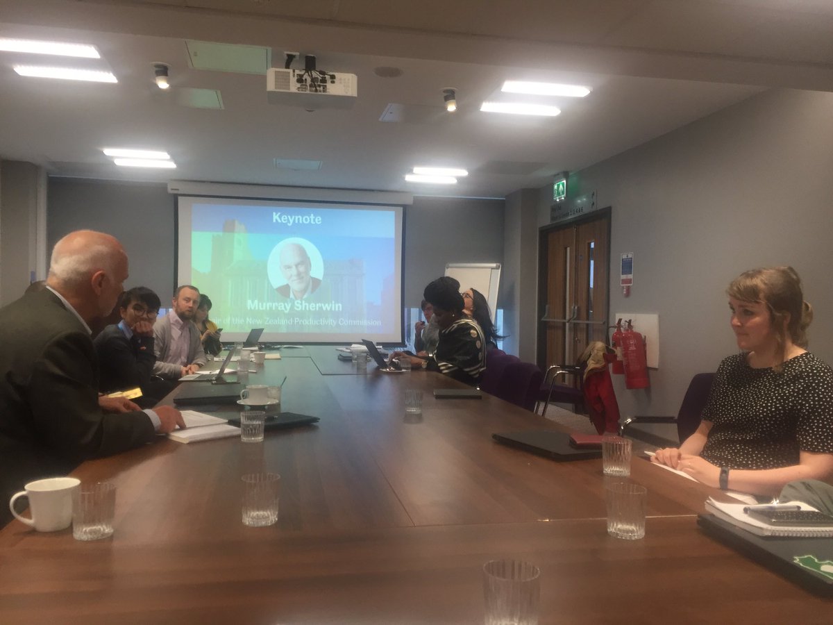 leaza_mcsorley's tweet photo. Early career researchers at #PIN2019 workshop benefitting from the experience of NZ Productivity Commission Chair @masSherwin and @IncluProdu project research on German productivity. Thank you very much to all our speakers and hard working @productivityNW early career researchers https://t.co/xMKxTUjbyn
