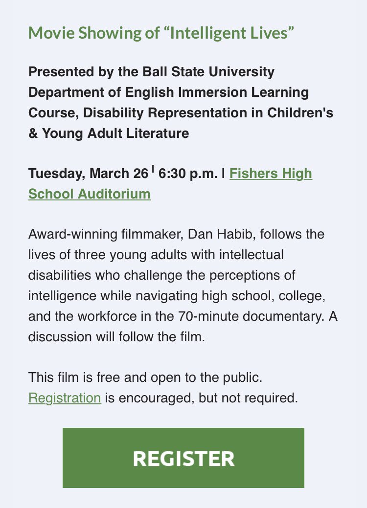 EileenPorzuczek's tweet photo. We have two upcoming events with @FishersIN for Disability Awareness Month! Join us to learn more about @rethinkkidlit ‘s Representation Matters Issue which focuses on the representation of disabilities in children’s & young adult literature📚 #bsuenglishworks #rethinkingkidlit https://t.co/0JIfKerX3V