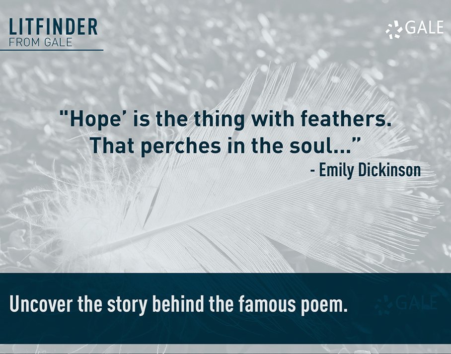 an illustrated graphic with an Emily Dickson quote