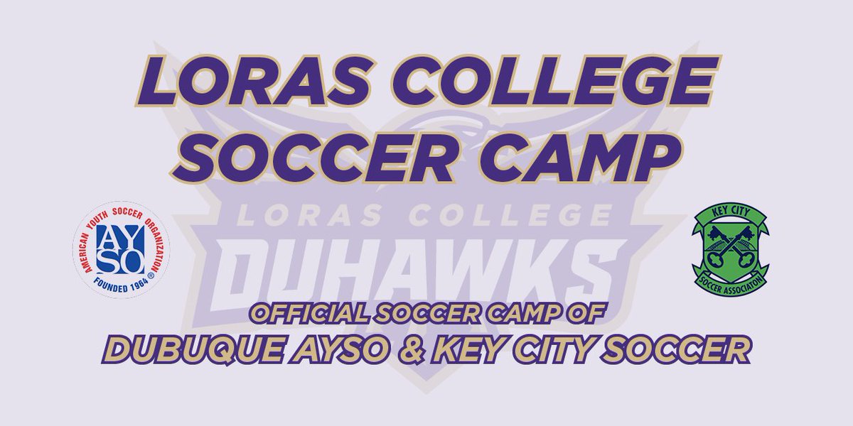 LorasWSoccer's tweet photo. Do you have a daughter, son, little brother or sister, cousin? Mark your calendars for the Loras Soccer Camp &amp; Junior Soccer Camp from July 29th- August 1st! Official soccer camp for @DubuqueAYSO &amp; @keycitysoccer! Info/Registration at https://t.co/e5bXFIVRo4 https://t.co/A2htckiSMV