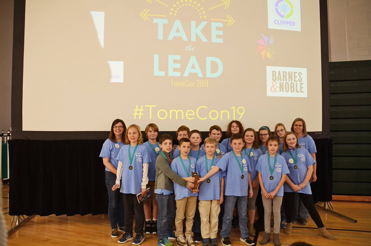 AveryElementary's tweet photo. Congratulations to Avery Elementary School's Tome Reading Bowl Team! They earned First Place in state at the TomeCon2019 Competition! Avery's Reading Bowl Team also won First Place at the CCSD tournament. #TomeCon19 #averyrocks #ccsdfam https://t.co/V377OSTAbU