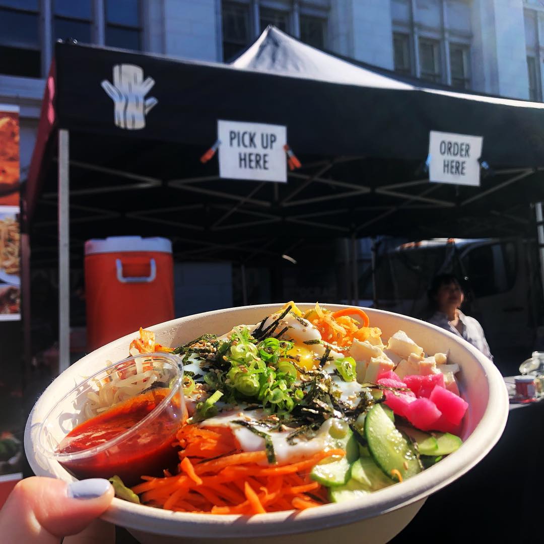 Although <a href="/NamuSF/">Namu</a> is closing their dining room for the spring season, you can still visit them at the Ferry Plaza Farmers Market every Thursday and Saturday! Come grab some yummy food such as this bibimbap. 😋