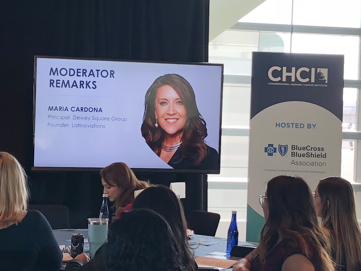 Latinovations's tweet photo. .@MariaTCardona moderates a conversation on “Innovation and technology in #Healthcare” Congratulations to @CHCI on a successful Health Summit #CHCIHealth https://t.co/ajuXRKe1Ud