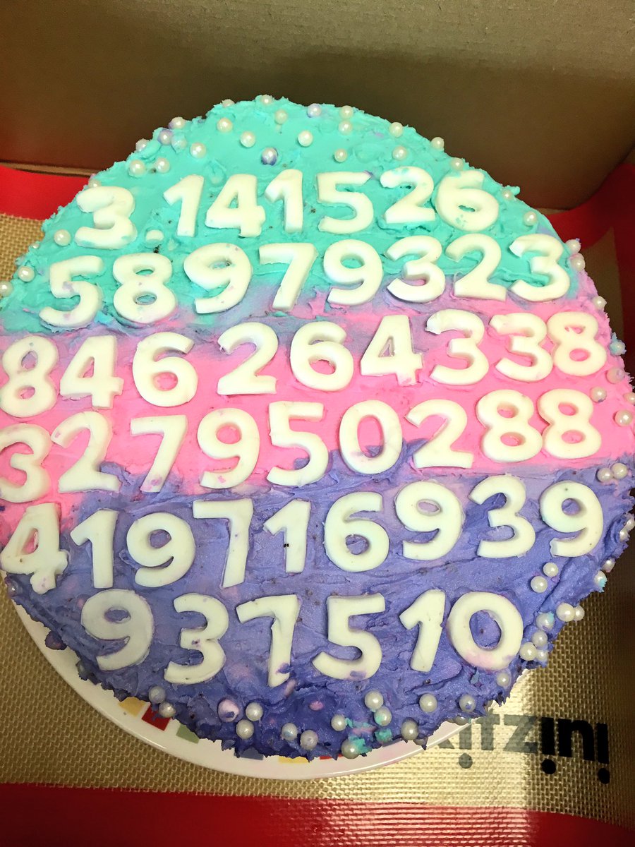 ms_FaySherlock's tweet photo. Happy Pi Day! 🥧3️⃣.1️⃣4️⃣
• Over 90 Digits of Pi memorized by 4 students ✔️
• Pi Digits Chain ✔️
•15 Pies/Cakes and Cookies✔️
•Full Student Stomachs ✔️
#WeArePlainedge #PiDay https://t.co/3xLHGrtgmk