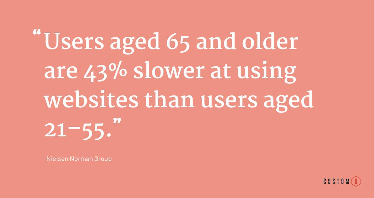 customdhq's tweet photo. If you really want to put your #UI through its paces, try usability testing with an older audience. Observing seniors use technology clearly and sometimes painfully illustrates the power of user interface design to empower or alienate.
#designforseniors #webdesign https://t.co/Ad5K4fNQaN