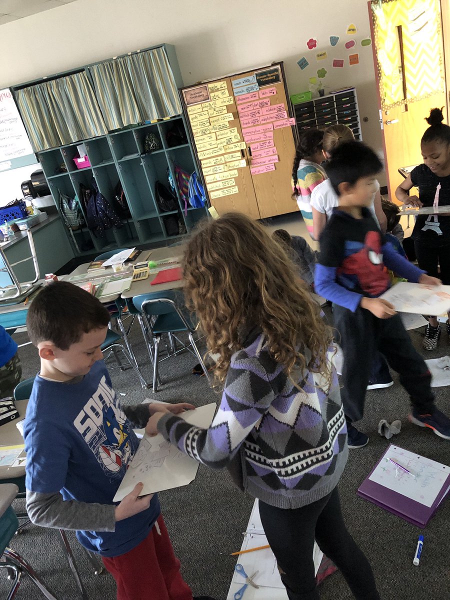 Figuring how to make equivalent fraction shares but trading pieces of pizza! #whoshungry #math <a href="/SalemElementary/">Salem Elementary</a>