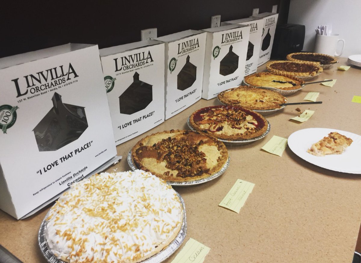 unboundmedicine's tweet photo. How much pie should you eat on Pi Day? An irrational amount of course. We're working on it. 🤣🥟 Thanks @ILoveThatPlace and #HappyPiDay everyone! #PiDay #PiDay2019 #PieDay #Linvilla #pie #food #yum https://t.co/0byhM4lNW9