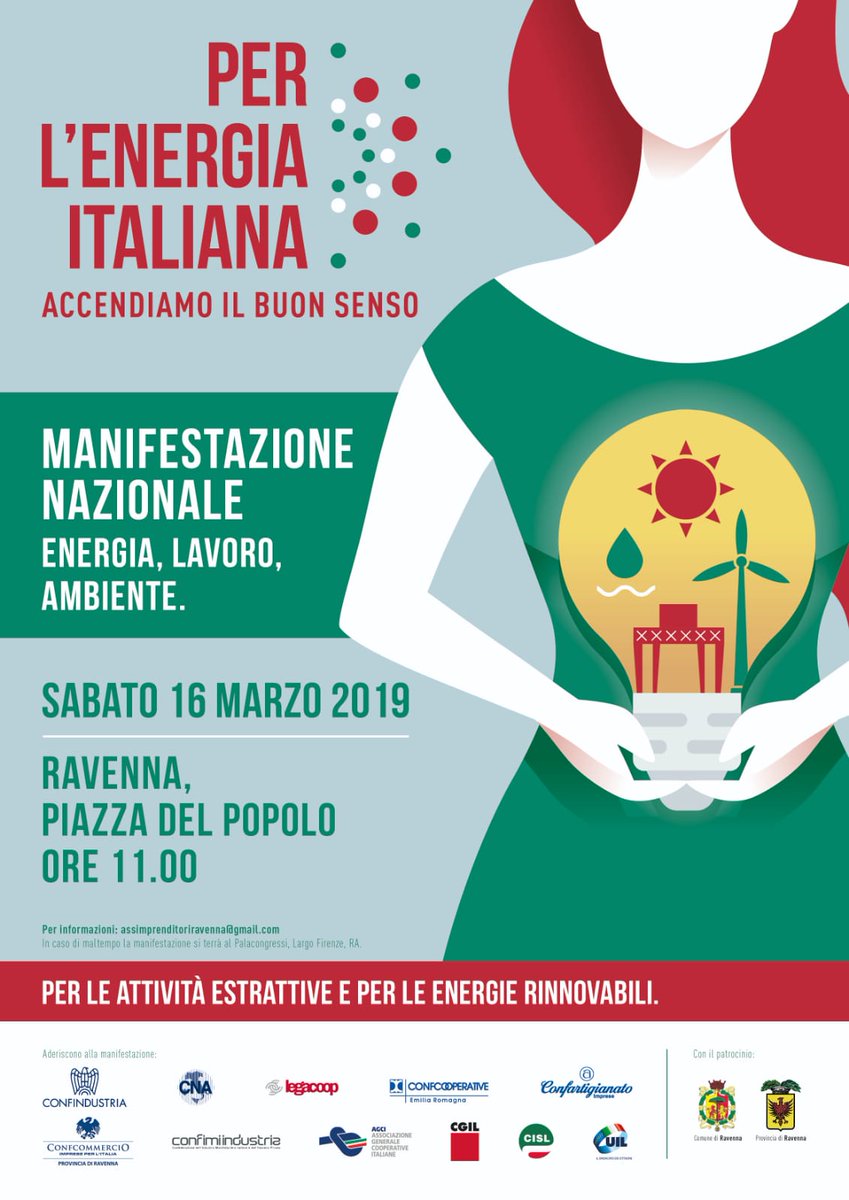 ElenaFiero's tweet photo. #16marzo tutti a Ravenna : lavoratori, cittadini, sindacati , istituzioni e associazioni imprese, insieme #perlenergianazionale per #accendereilbuonsenso
contro il #decreto #bloccatrivelle #manifestazione #CGILCISLUIL #FilctemCgil #FemcaCisl #UiltecUil https://t.co/p1OHyl6nWb https://t.co/McJGmOvLEu
