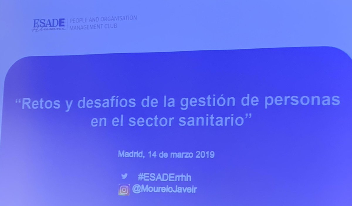 DraPascual's tweet image. Empieza la interesante Sesión #esadealumni #esaderrhh @MoureloJavier #gestionpersonas #salud