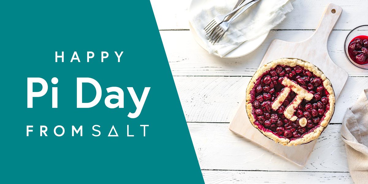 SALTLending's tweet photo. Celebrate Pi Day with SALT!  Happy Pi Day to everyone who believes in the immutable power of math, the blockchain, and the irrational constants in our lives. #piday https://t.co/ncgnHWlRVS