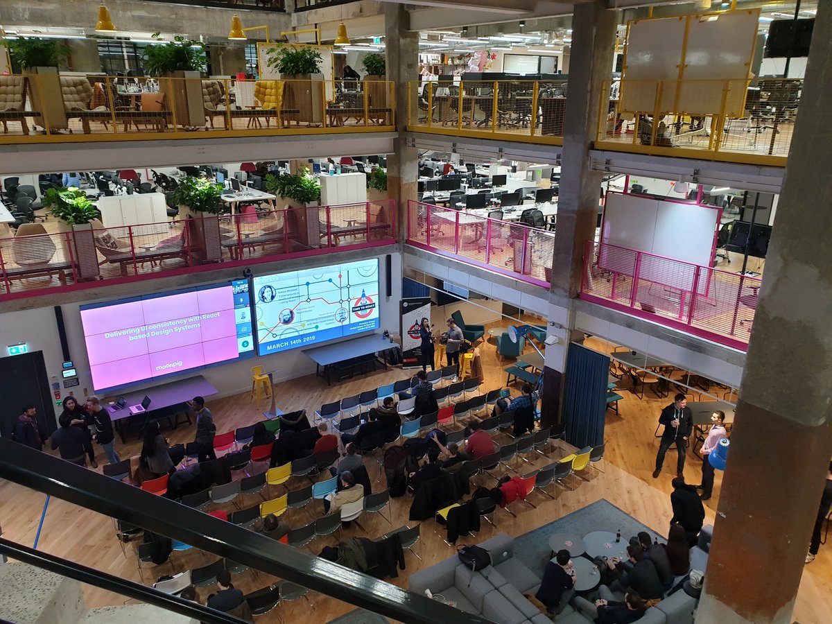 collardeau's tweet image. Nice space for the #TimeToReact Meetup in London. Looking forward to the talks!