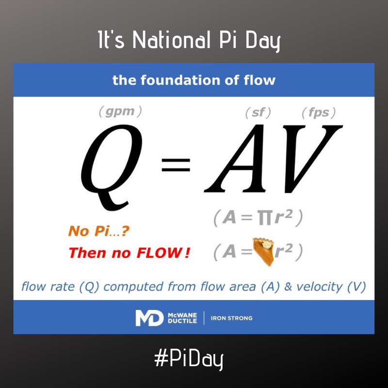 McwaneDuctile's tweet photo. It's National Pi Day, when we celebrate a very special number and the birthday of the great scientist and mathematician, Albert Einstein. Need quick solutions to complex calculations? Download McWane’s Pocket Engineer at https://t.co/Tq1xyosuWO #PiDay #PocketEngineer #IronStrong https://t.co/PUhiwV6vPQ