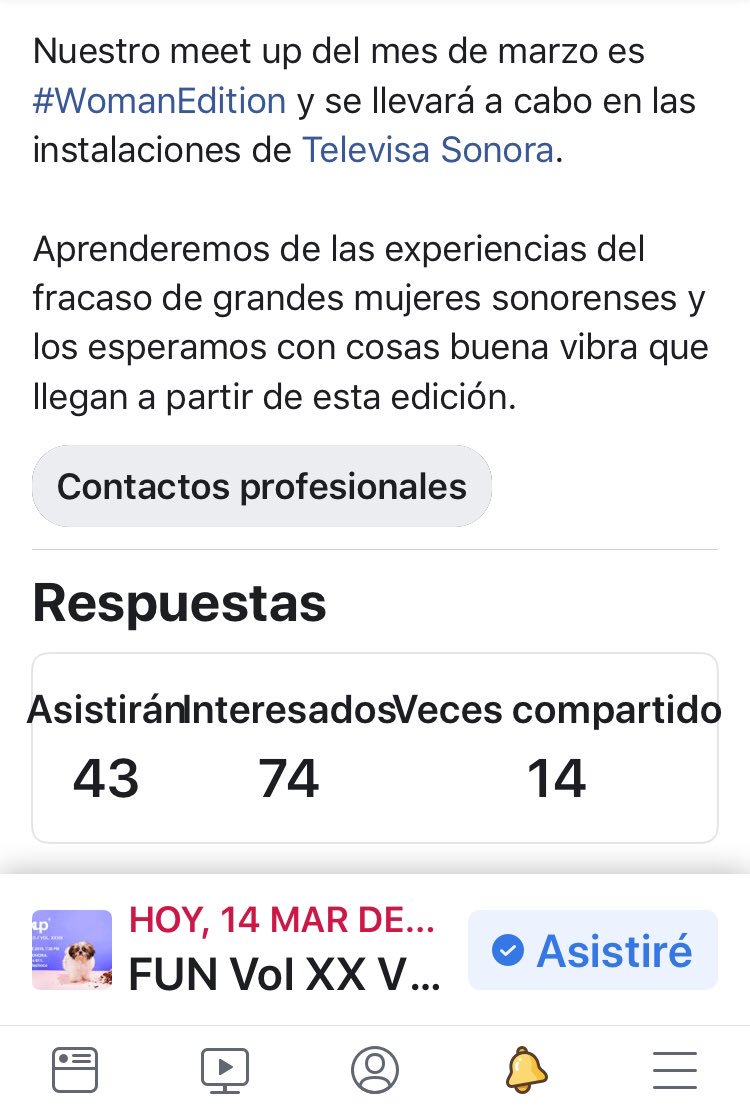 eldaamolina's tweet photo. Hoy jueves es día de #FuckupNightsHmo en las instalaciones de @TelevisaSON conoceremos experiencias de mujeres emprendedoras, nos platicarán como de lo no tan bueno también se aprende! Asiste o velo por fbk live https://t.co/rYs4AHeW3S https://t.co/t0QIl47pQh