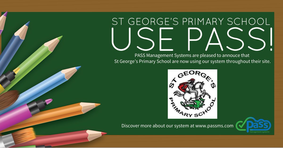 Welcome to our latest customer St Georges Primary School Hull.
Now starting to use Pass Management Systems.
passms.com