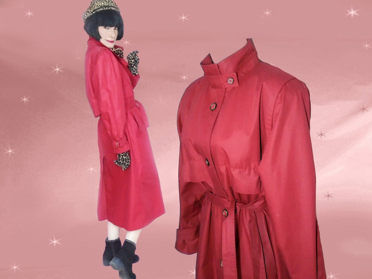 red london fog trench coat