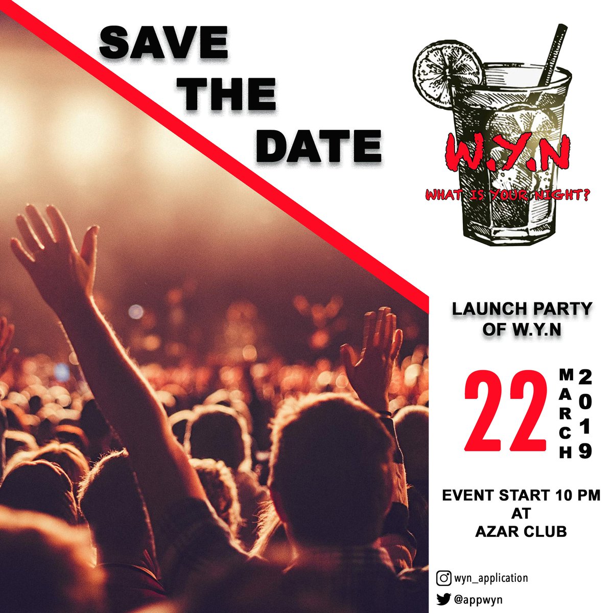 Come celebrate with us on March 22nd for the launch of our application #WYN #application #evening #azarclub