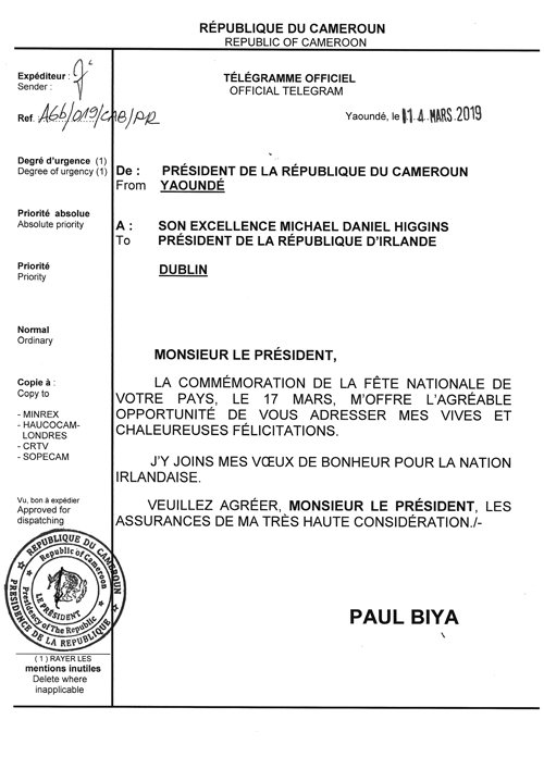 President Paul BIYA tweet media