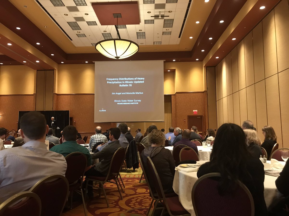 elianabrown5's tweet photo. A full house of #IAFSM conference attendees to see @JimAngel22 talk about updates to Bulletin 70. #stormwater https://t.co/6NsZ8IukZc