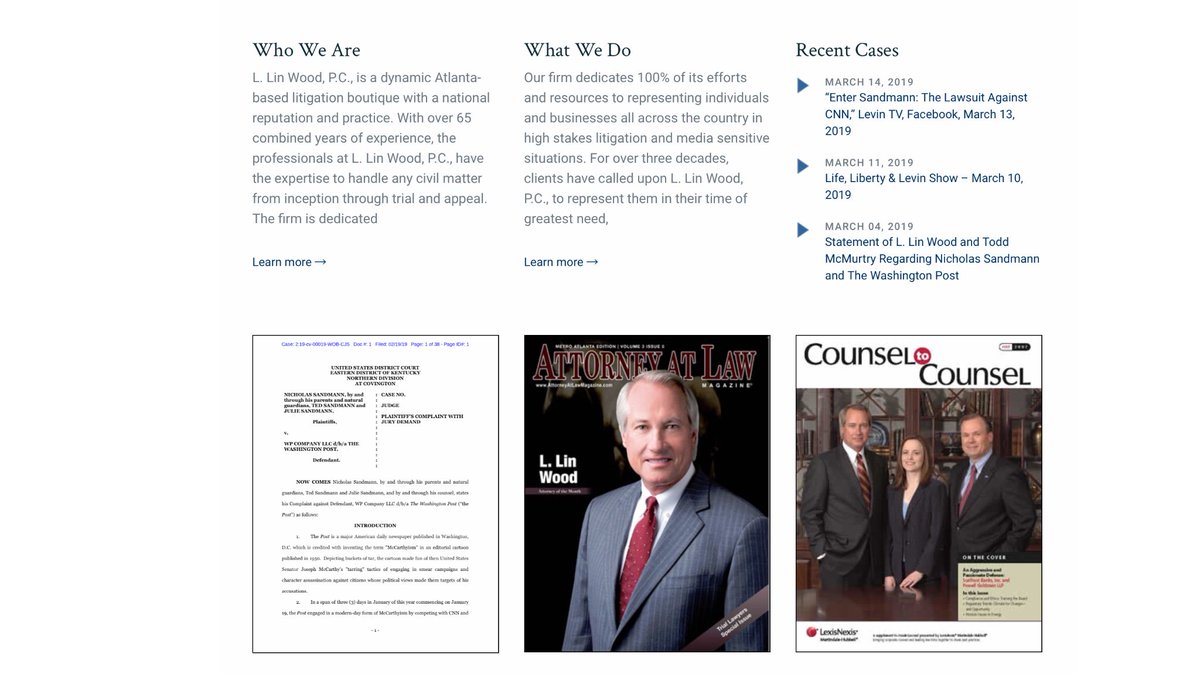 ca58native's tweet image. If #1A rights are important to you, read about attorney L. Lin Wood &amp;amp; his defense of #NicholasSandmann against #CNN &amp;amp; #WashingtonPost. 

Hold #FakeNewsMedia accountable.

About the lawsuits: 
linwoodlaw.com/category/hot-o…

Watch this video: youtu.be/H48UX7k2F5M