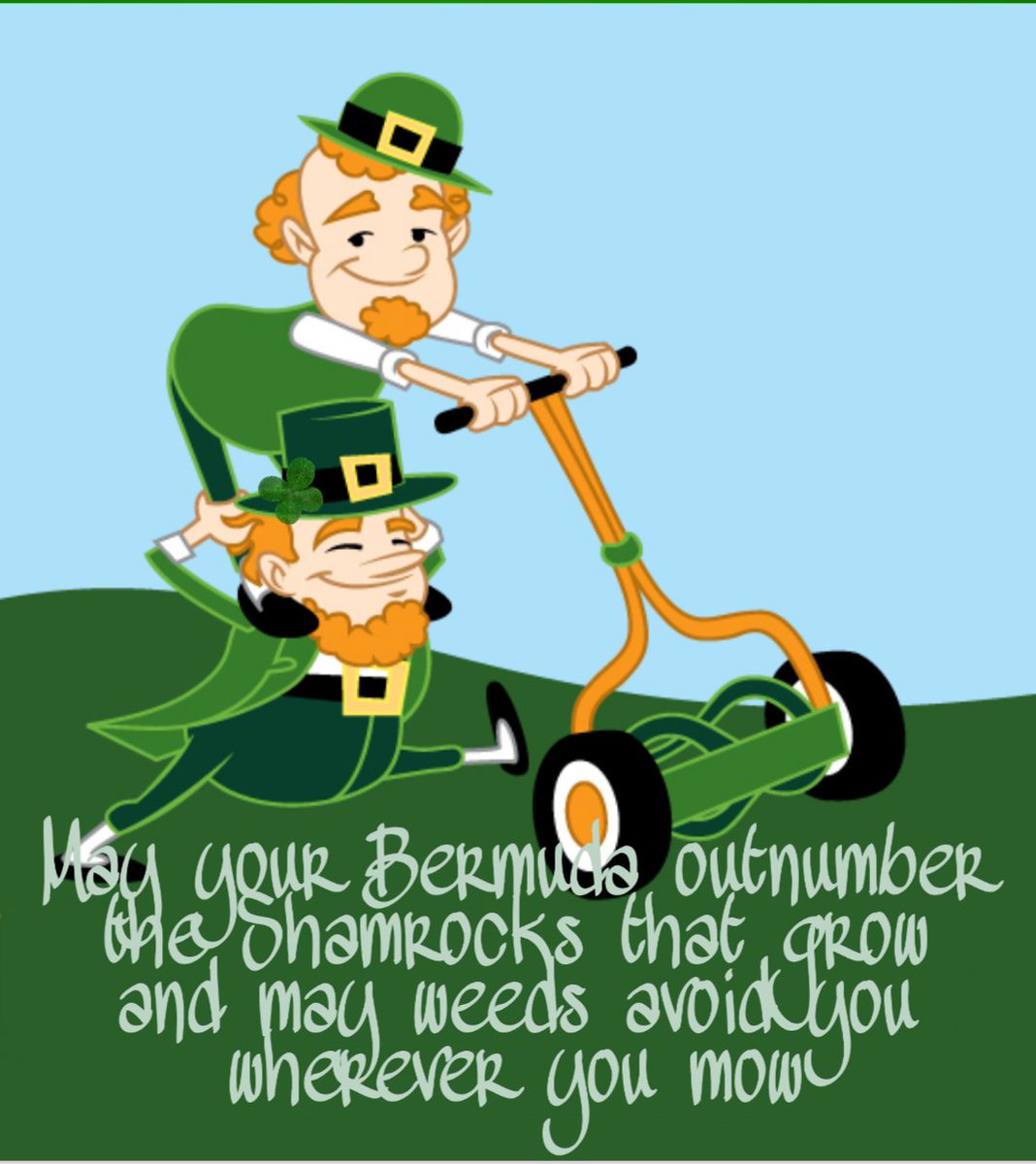 MedixMower's tweet photo. #StPattysDay2019 ☘️ new take on an old #IrishBlessing.  #EvenTheGrassWearsGreen
 #Leprechauns #ReelMower #MowerMedix #CantPinchThis #MowerMaintenance #CantonGA  #MariettaGA #AlpharettaGA #WoodstockGA #CartersvilleGA #BallGroundGA #KennesawGA #Convenience #LocalBusiness #WeLoveATL https://t.co/OIByW4N49L