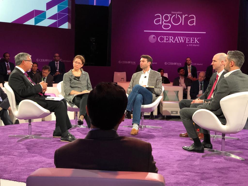 CERAWeek's tweet photo. LIVE from the #CWAgora at #CERAWeek: "Regardless of city planning, the transportation ecosystem is going to change dramatically in the next 10 years," Abe Yokell of Congruent Venture #CWMobility https://t.co/wFIq4cJVVu