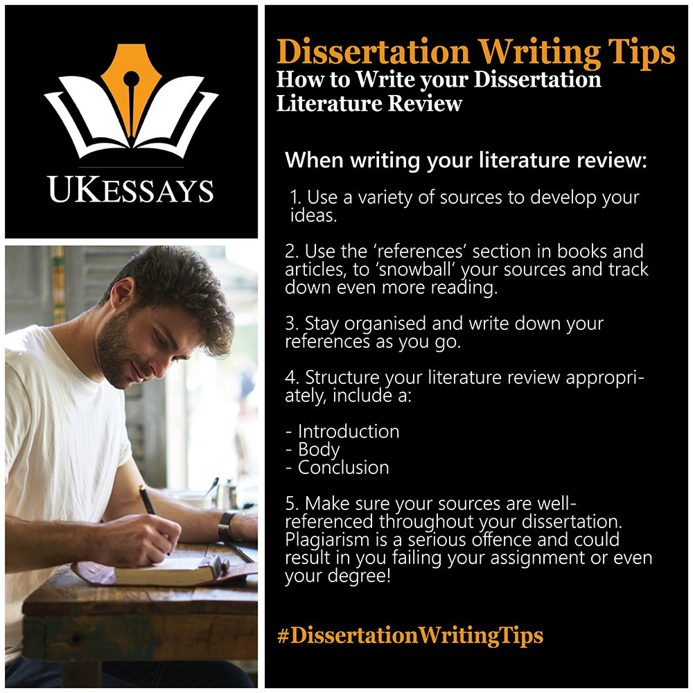 UKEssays's tweet photo. UK Essays daily #tips and hints to help you get started on your #dissertation! 

Day 4: Top 5 Tips when writing your dissertation #literature review! #DissertationWritingTips 

For more information visit: https://t.co/SI2AF8rgVq https://t.co/sXj18auQ0O