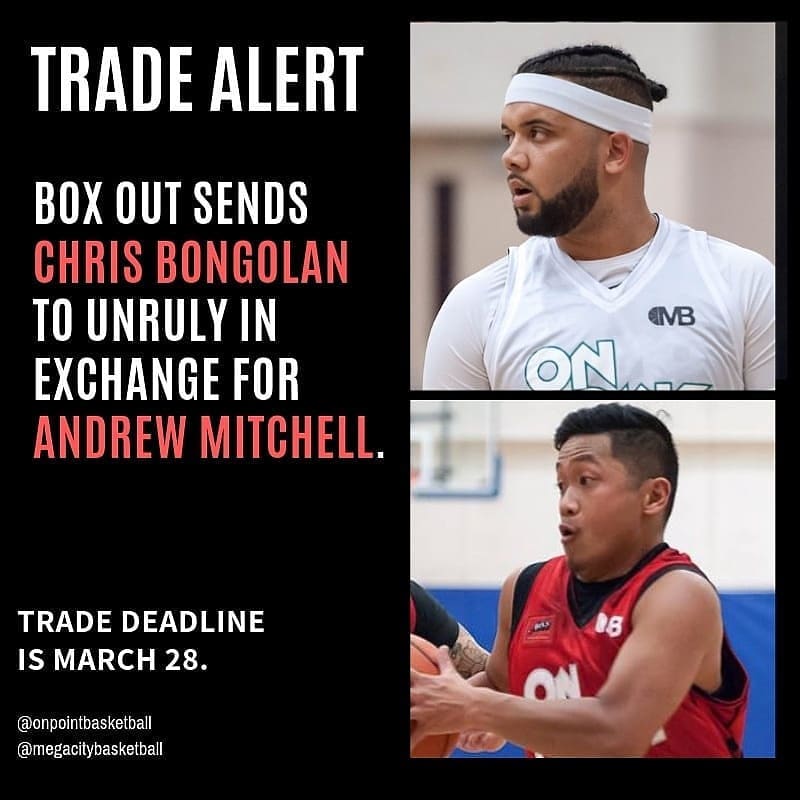 DrewEbanks's tweet photo. ON POINT FREE AGENT LEAGUE: Trade from Wednesday! Chris Bongolan goes to Unruly while Andrew Miller is moved to Box Out!
Week 4 on Monday.
Let the games continue!
@megacitybball #OPFAL #WLDYPF #canball #onpoint #megacitybasketball https://t.co/vE111t6HYg