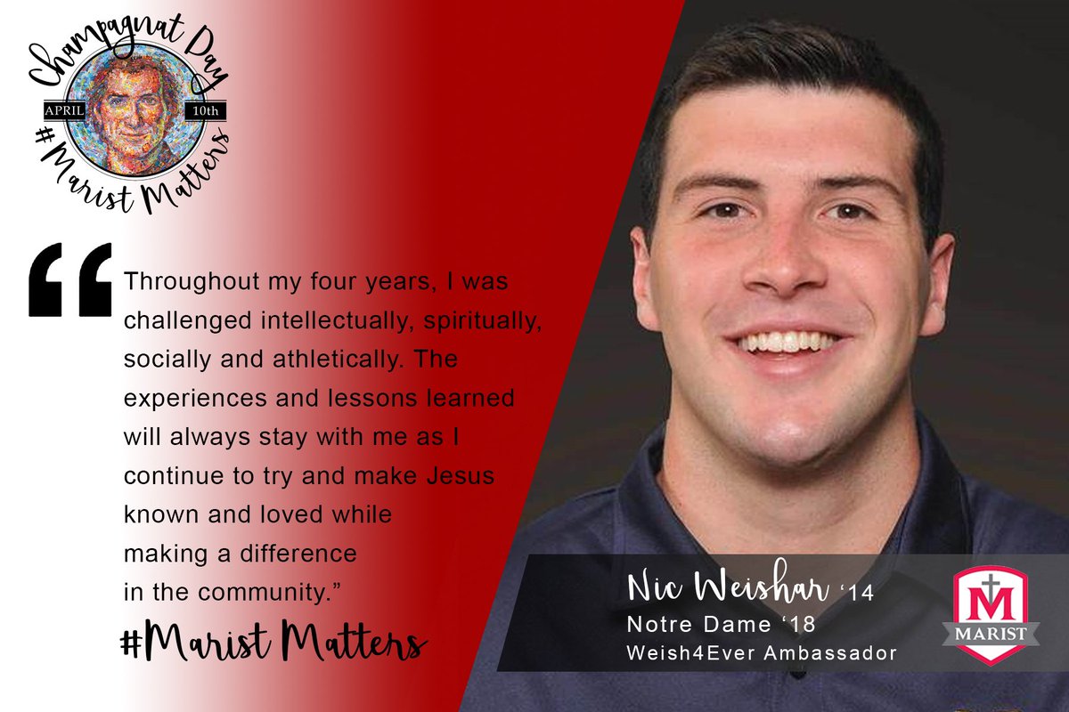 MaristHSalumni's tweet photo. We're counting down to Champagnat Day by asking @MaristChicago alumni, students, faculty, and staff why #MaristMatters. Find out how you can celebrate with us on April 10 at https://t.co/jox5gEW9n5. #maristalumni #proudRedHawk #faith #family #future https://t.co/hyI5XEN2Ko