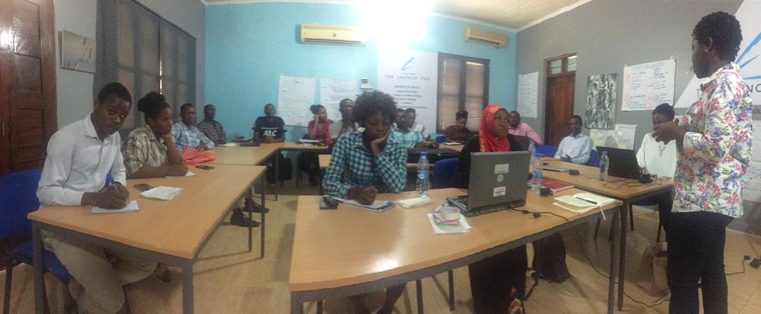 TheLaunchPadTZ's tweet photo. Day 4 of #EdtechSprintWeek at the Launchpad House powered by INJINI. Iku, Co-founder and MD at Shule Direct giving a short talk to the Start-ups earlier today. https://t.co/876zv2zJfJ