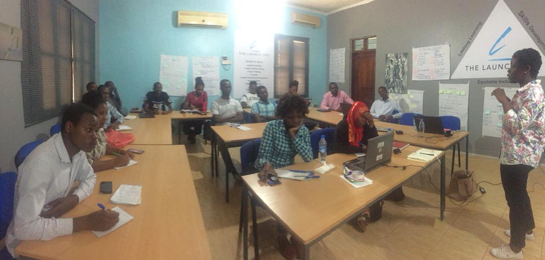 TheLaunchPadTZ's tweet photo. Day 4 of #EdtechSprintWeek at the Launchpad House powered by INJINI. Iku, Co-founder and MD at Shule Direct giving a short talk to the Start-ups earlier today. https://t.co/876zv2zJfJ