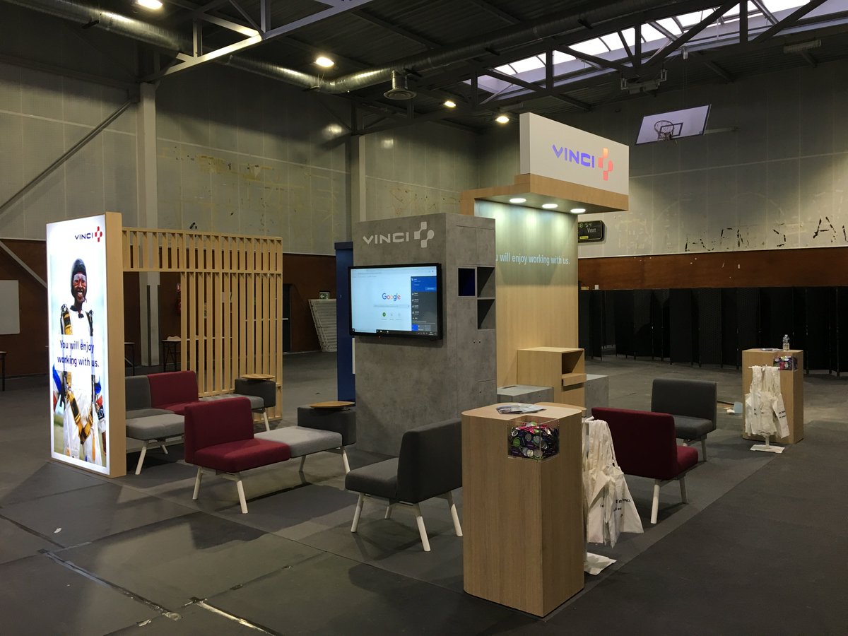 NgcParis's tweet photo. @VINCI lors des #vinciday à Rennes !
Stand by @NgcParis 
#conseil #conception #réalisation #standbuilder #salon https://t.co/4XeEs3dzW2