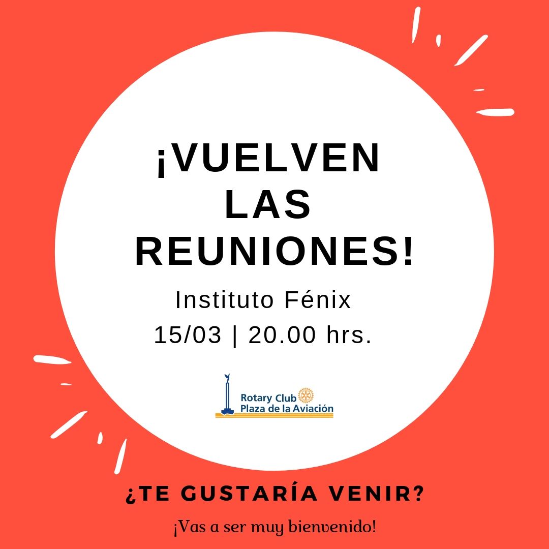RotaryAviacion's tweet photo. ¡Mañana volvemos al ruedo! ¿Te gustaría venir y ver cómo trabajamos? ¡Serás muy bienvenido! Escribí por privado o a alguno de los socios https://t.co/iNhCCtxh9O