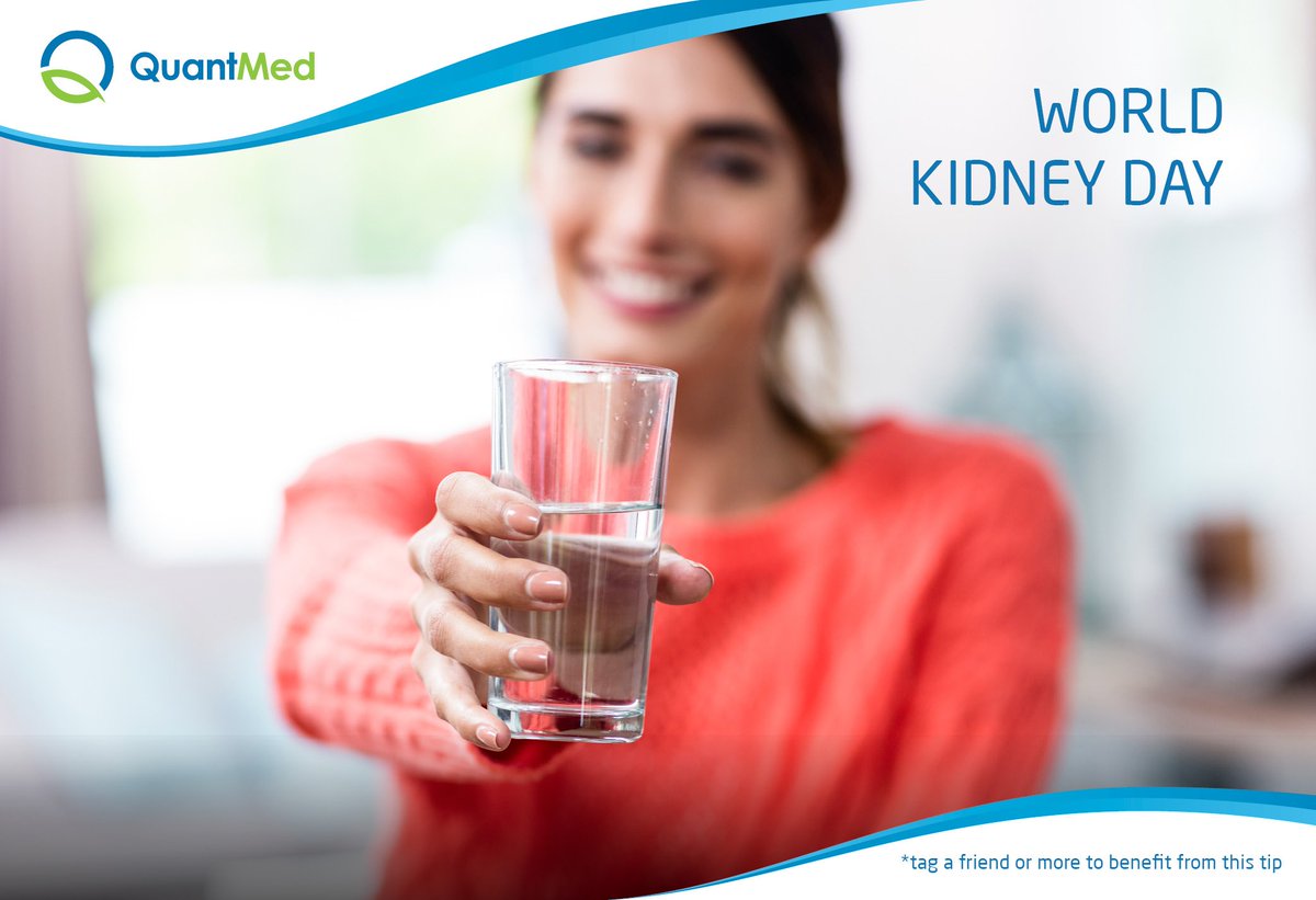 QuantMedFZ's tweet photo. It’s #WorldKidneyDay. Here are some tips to help you keep your kidneys in good shape:
• Keep fit and active
• Keep regular control of your blood sugar level
• Monitor your blood pressure
• Eat healthily and keep your weight in check
#QuantMed https://t.co/hYVPTeyG73