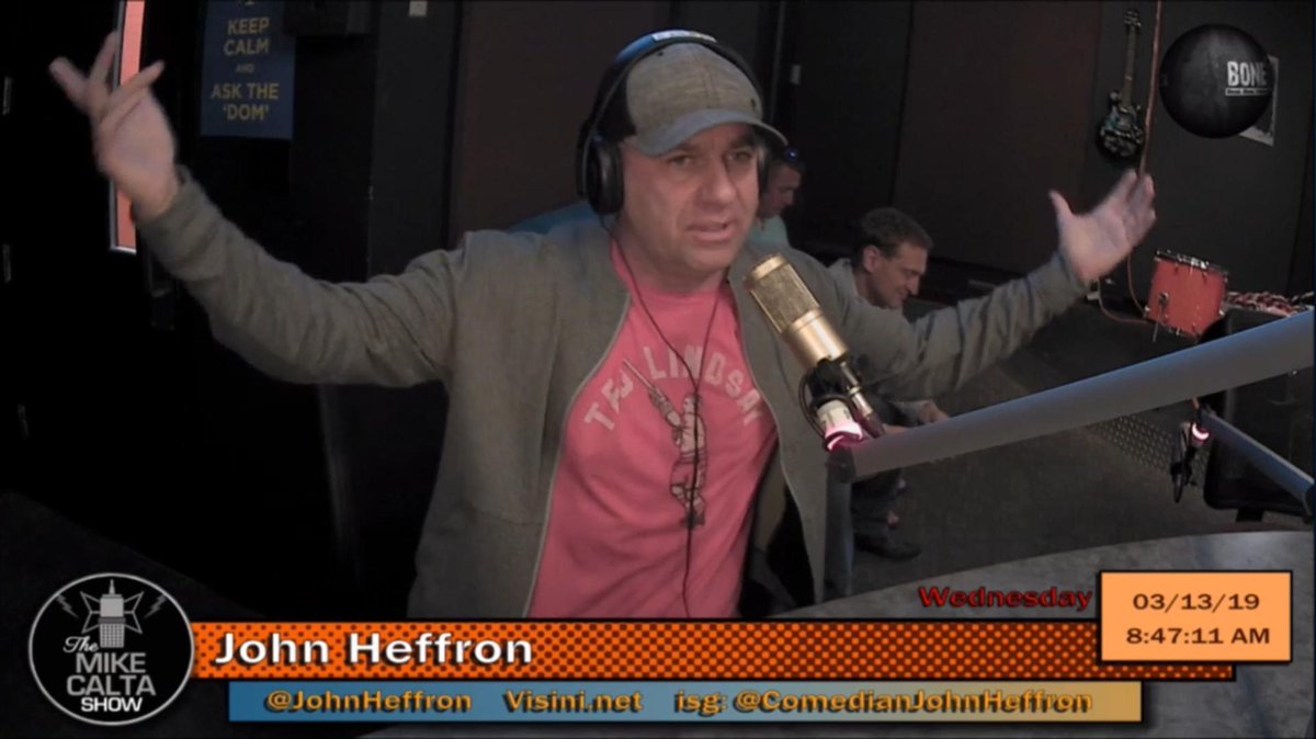 Joseph Disanto (@pappapapproved) on Twitter photo #TheMIKECALTASHOW Comedian JOHN HEFFRON
The Stroke of Midnight Tale on this Super-Disco-Break-Dancing, Post-Apocalyptic Survivalist <a href="/Visani/">Visani Theater</a> Theater
WATCH: theboneonline.com/entertainment/…
<a href="/JohnHeffron/">John Heffron</a> <a href="/MrMikeCalta/">Mike Calta</a> <a href="/GalvinSeriously/">• GALVIN •</a> <a href="/SpanishEP/">Anthony P</a> <a href="/GeoOnAir/">Geo Gauvin</a> @CowheadMedia #RadioForYourEyeballs #TheMIKECALTASHOW Comedian JOHN HEFFRON
The Stroke of Midnight Tale on this Super-Disco-Break-Dancing, Post-Apocalyptic Survivalist <a href="/Visani/">Visani Theater</a> Theater
WATCH: theboneonline.com/entertainment/…
<a href="/JohnHeffron/">John Heffron</a> <a href="/MrMikeCalta/">Mike Calta</a> <a href="/GalvinSeriously/">• GALVIN •</a> <a href="/SpanishEP/">Anthony P</a> <a href="/GeoOnAir/">Geo Gauvin</a> @CowheadMedia #RadioForYourEyeballs