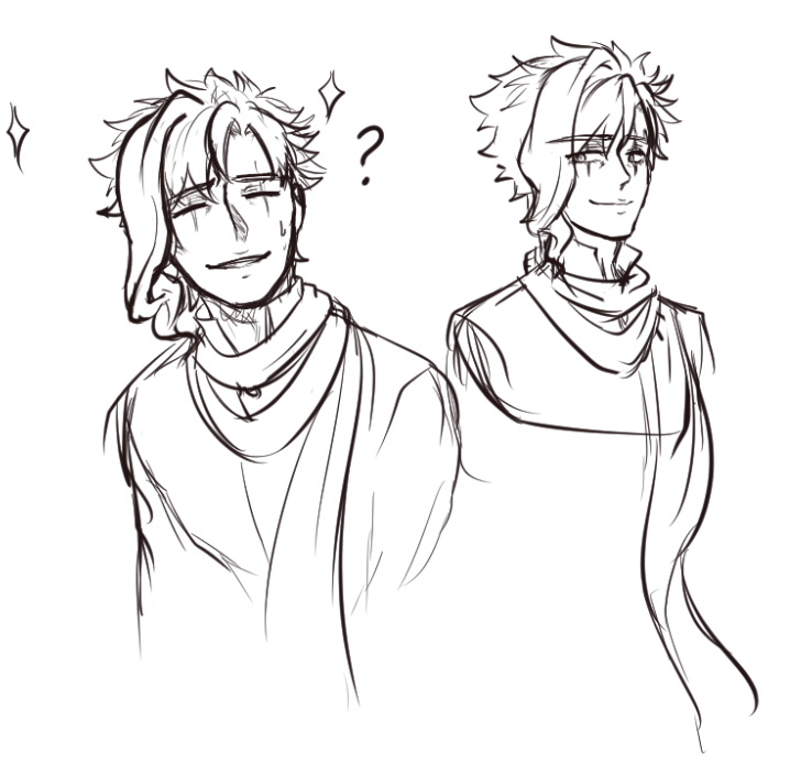 Older Kakyoin and a Josuke 