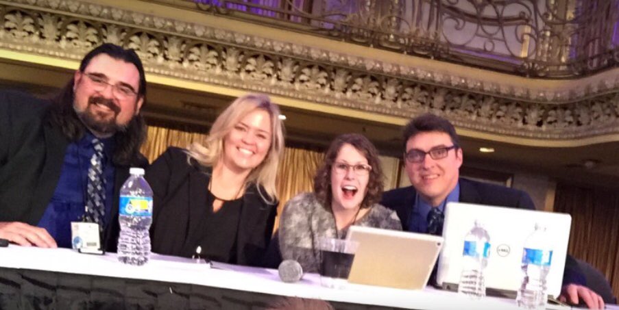 ChadDKollas's tweet image. TBT to #hpm16 with then-Twitter Correspondents @LoriRuder @achatburn @doctatum in Chi-Town!! #hpm2019 @AAHPM