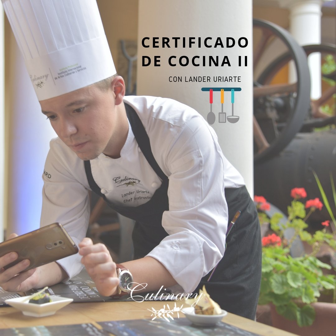 ¡ NO TE LO PUEDES PERDER ! CERTIFICADO DE COCINA🍳 CON Chef Lander Uriarte. Es para TODO PÚBLICO y consiste en 14 sesione, 100% prácticas. Para mayor información: luriarte@culinary.cl / 223910200