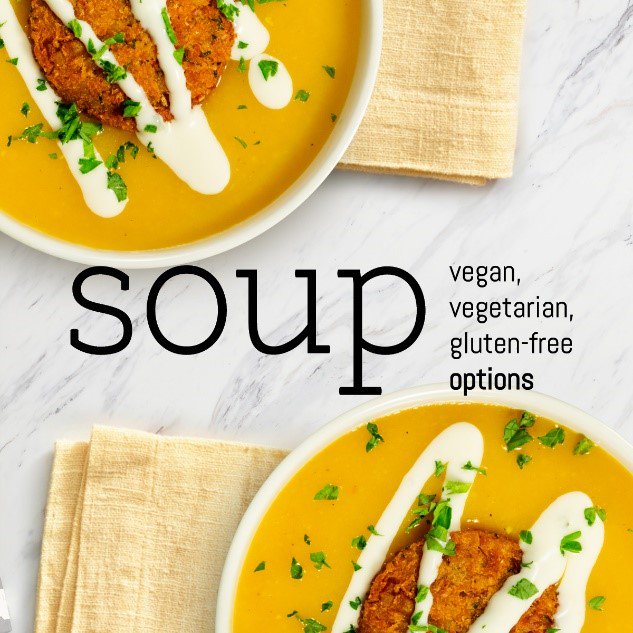 Want to shake up your lunch routine? Our limited time Ladled &amp; Loaded #Soup comes with an extra layer of flavour thanks to our fresh, unique toppings. We also offer #vegan, #vegetarian and #glutenfree options!