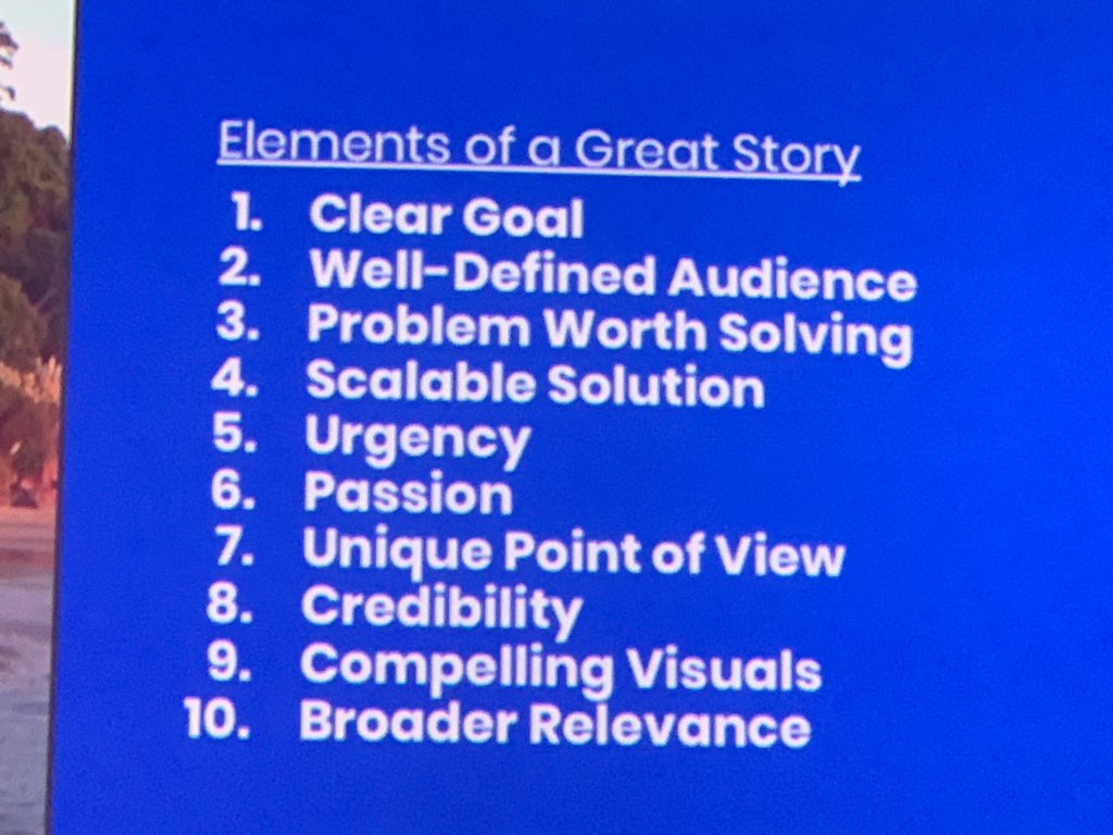 jeanlucr's tweet photo. ✅ 10 Elements of a Great Story in #PR according to Ben Kellog at BWK for having #Press and #Media coverage📍 #howto view of PR for #scientists and #startups 🔁 at #HTSummit in #Paris @104paris by @hellotmrc https://t.co/HmTuI6L2nF