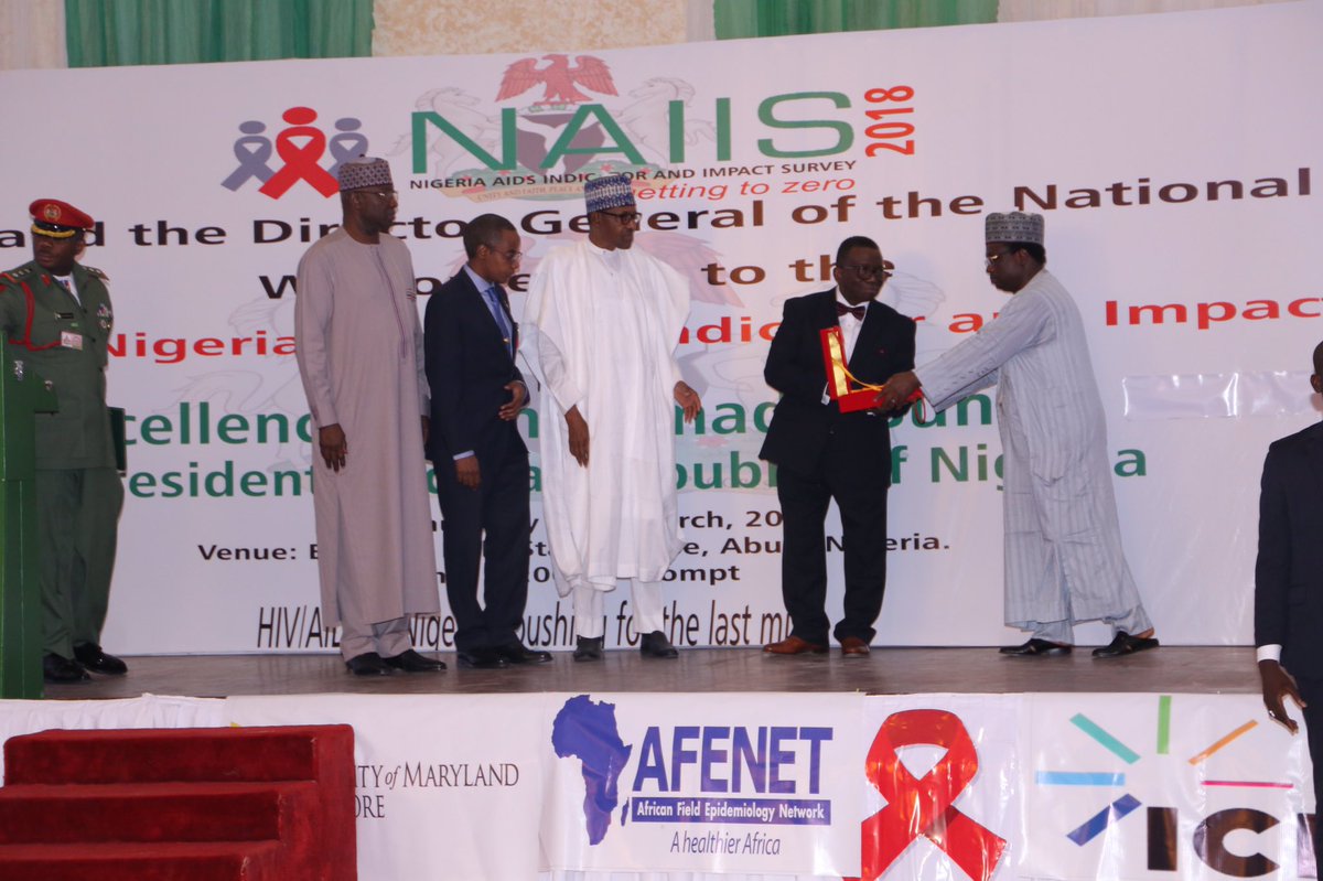 'At the Nigeria Centre for Disease Control, we are proud partners of @NACANigeria. The #NAIISResult presented today, will help our government in intensifying efforts to fight against HIV and achieve epidemic control' DG @Chikwe_I at #NAIISPresidentialAnnouncement