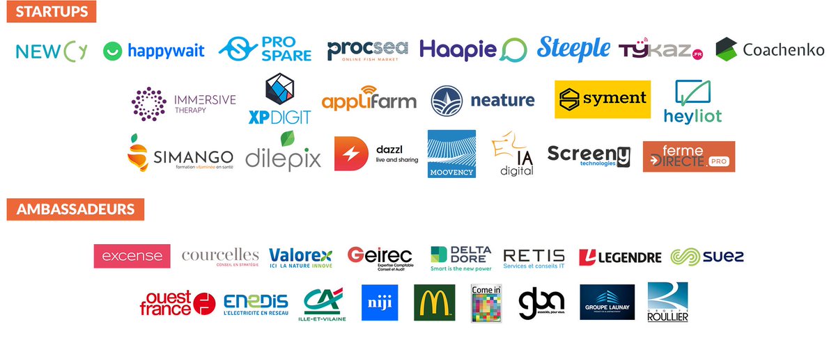 <a href="/LaFTRSM/">La French Tech Rennes St Malo</a> <a href="/BreegaVC/">Breega</a> <a href="/Bpifrance/">Bpifrance</a> <a href="/GoCapital_FR/">GO CAPITAL</a> <a href="/axeleo/">leo axe</a> <a href="/idinvest/">Eurazeo Investment Manager</a> <a href="/Investiretplus/">Investir & Plus</a> <a href="/Ventech_VC/">Ventech</a> @West_Web_Valley <a href="/XAngeVC/">XAnge</a> <a href="/FRdigitale/">France Digitale</a> Message aux #investisseurs : ne passez pas à côté de <a href="/Happywait/">Happywait</a> et <a href="/Simango/">richard</a> présents aujourd'hui !
Et si vous êtes intéressés par <a href="/Heyliot/">heyliot</a>, <a href="/immTherapy/">Immersive Therapy</a> @Applifarm <a href="/prosparefrance/">atelca</a>, passez me voir dans l'espace convivialité 😉