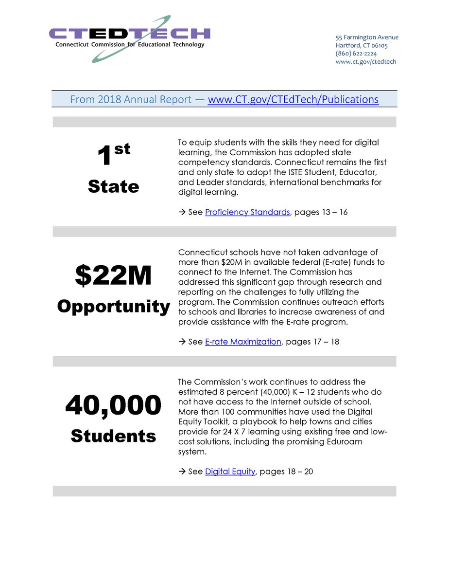 charlesdumais's tweet photo. Are you aware of what @CTEdTech does for Connecticut students, towns, libraries, school districts, and universities? You can access the full Annual Report here: https://t.co/xDaHWi9HCJ

#edtech #ctedtech #ctedu #ctedchat #tech https://t.co/k5txg9wG6R