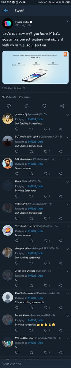 Truth_008's tweet photo. @MIUI_India That's a scrolling screenshot attached.
@MIUI_India @RedmiIndia https://t.co/nDU6PyV5A3