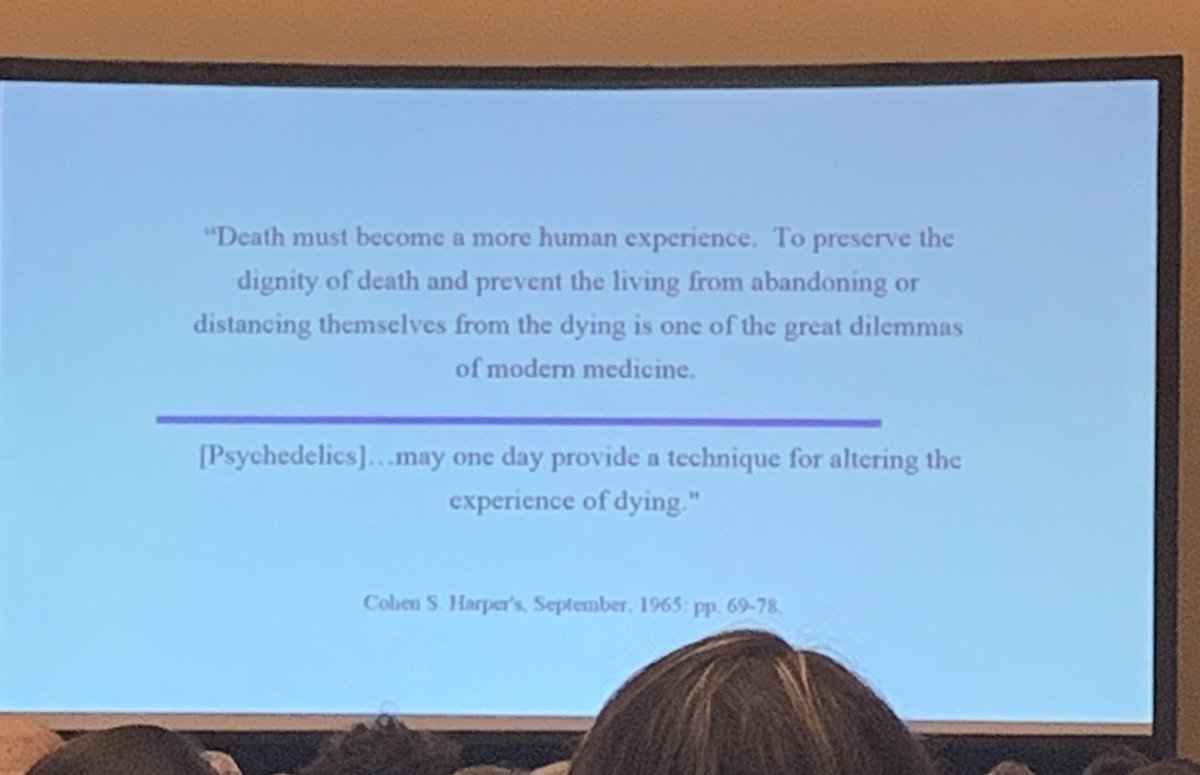 doctorground's tweet image. Learning about psychedelics as a way to mitigate suffering at the end of life through a single transcendental  experience #hpm19 #hpmrookie19