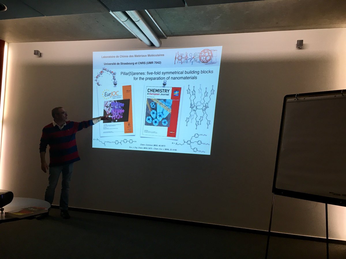 ChemEurJ's tweet photo. Our @WileyVCH office had the honour today of welcoming the new co-chair of our #EditorialBoard, Prof. J.F. Nierengarten @nierengarten6, who gave an excellent talk about his research. It was amazing to see several @ChemEurJ #coverarticles in his slides (https://t.co/pztMUgbrU3). https://t.co/ZrtkKpDTKS