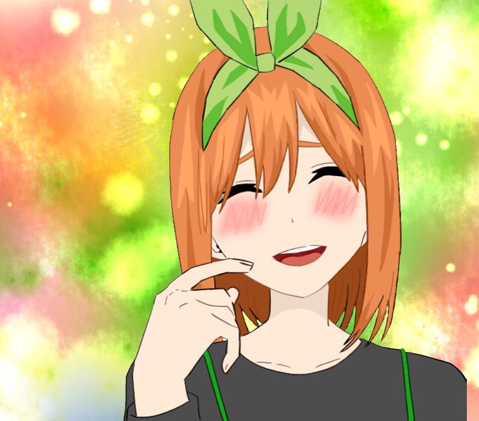 ンゴさんがTwitterに投稿した中野四葉(五等分の花嫁)のイラスト。