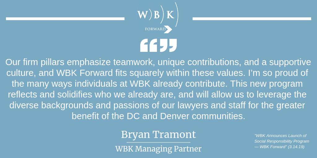 WBKLaw's tweet photo. @WBKLaw Announces Launch of Social Responsibility Program — WBK Forward | As a firm long committed to community, inclusion, and service, WBK is eager to connect more deeply — and give back in new and expanded ways — to the communities we serve. #WBKForward #NotJustAnotherLawFirm https://t.co/usmL13ei40