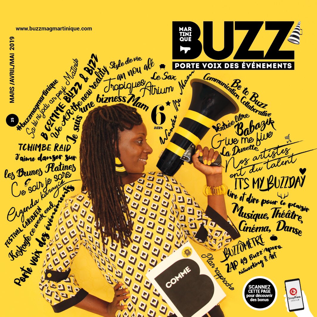 #buzzmagmartinique #25 
Edition Anniversaire
6 ans déjà que l'aventure a commencé Merci à tous.
Direction Artistique Ophelie Cohen
Infographie Sandra Ledoux 
Réalité augmentée We AR Agency 
Modele Linda Nyirenda 
Top Hippocampe  Le Showroom Martinique BO Tematik Boutik
