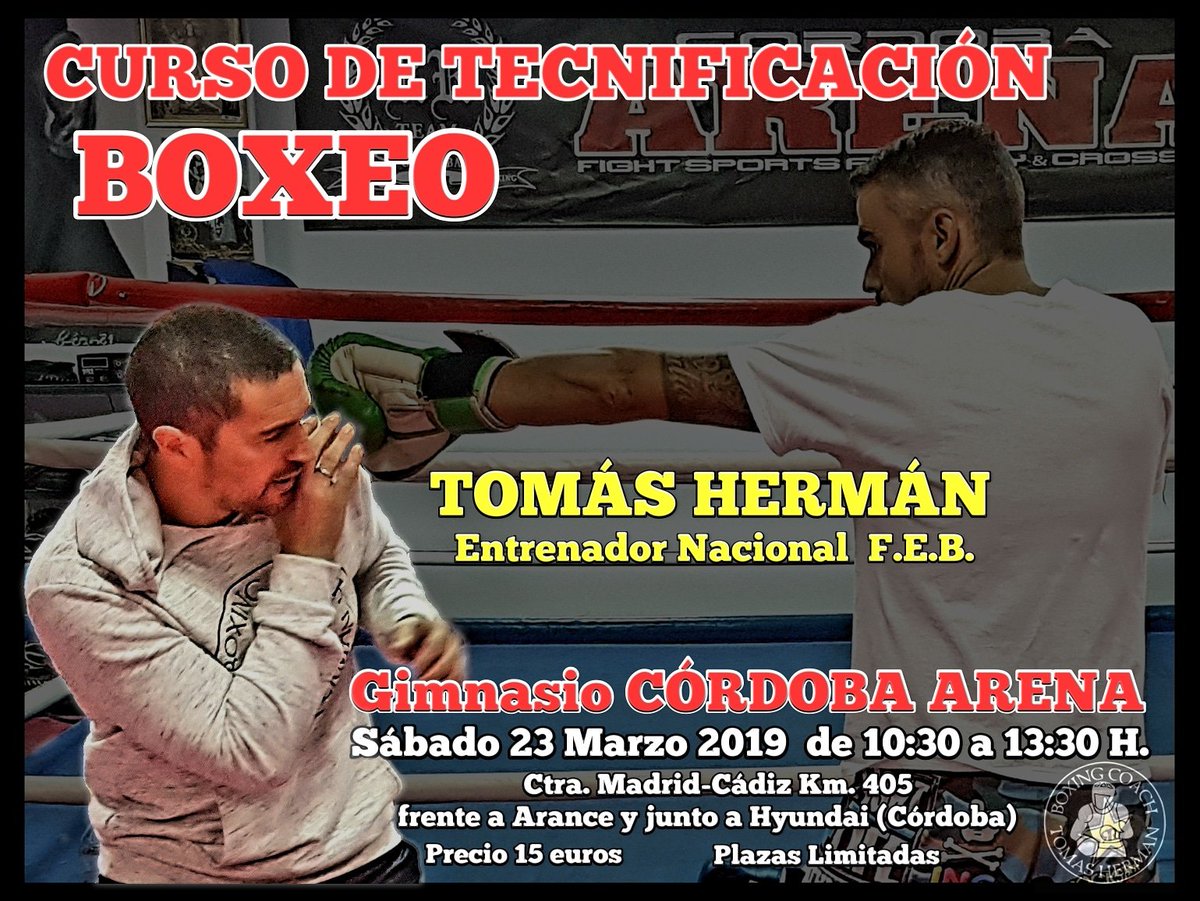 tomashermanbox's tweet photo. Más info:
Facebook:
@TomasHermanBox
Instagram:
@tomashermanbox
https://t.co/EQukj5PpSG
Plazas Limitadas.
Imprescindible inscripción.
🥊🇪🇸🥊
#boxeo #boxing #docencia #córdoba #formación #curso #tecnificación #entrenador #CórdobaArena #RRTeam #boxingcoach #ComprendeyAprende https://t.co/lL0OrtjkOj