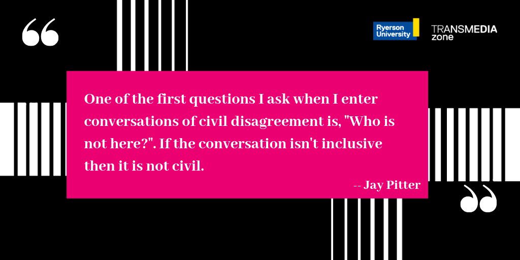 TransmediaZone's tweet photo. The Game Jam theme today is 'Civil disagreement'. Our keynote speaker, Jay Pitter, an award-nominated author, will be speaking to our attendees about civil disagreement.
#livetweeting #tmzevent https://t.co/kXIMNwzZ7m